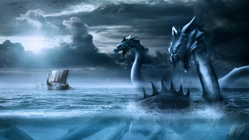 Two Sea Serpents