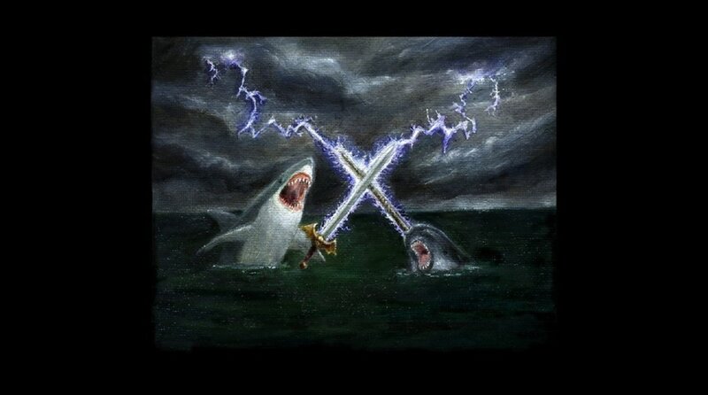 Two Sharks Fighting