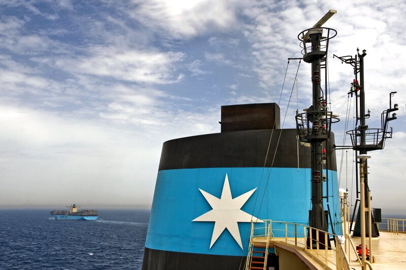 Two ships at sea