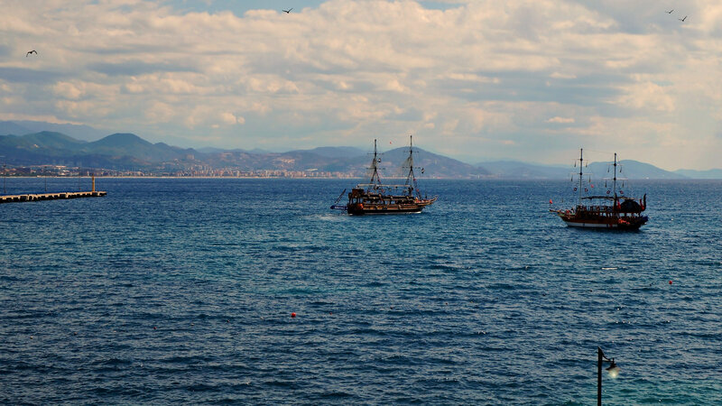 Two Ships on Sea