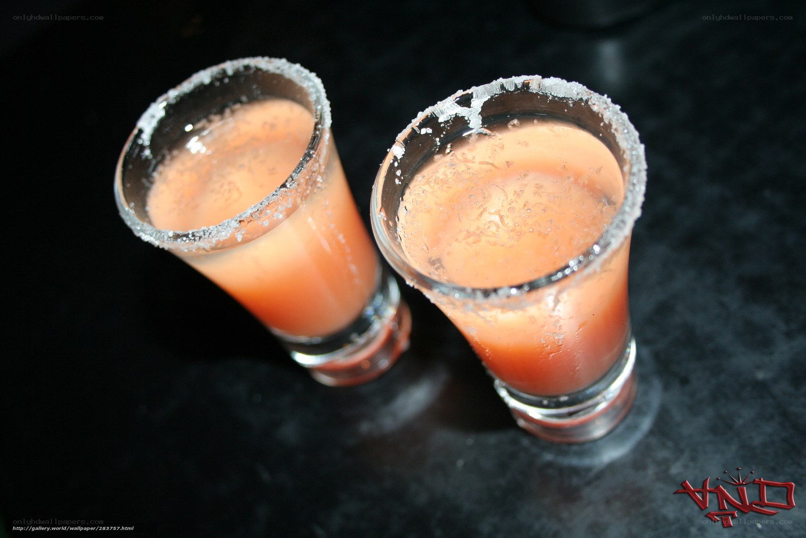 two shots with salt rims