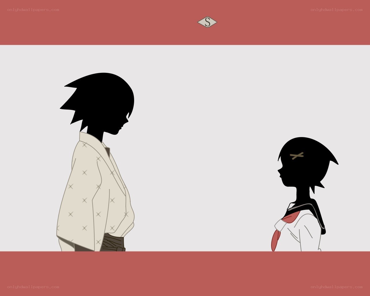 two silhouetted figures facing each other