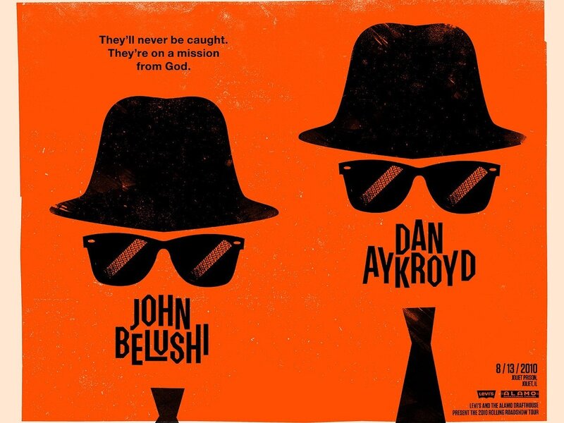 Two Silhouetted Figures — Orange, Dramatic, Illustration