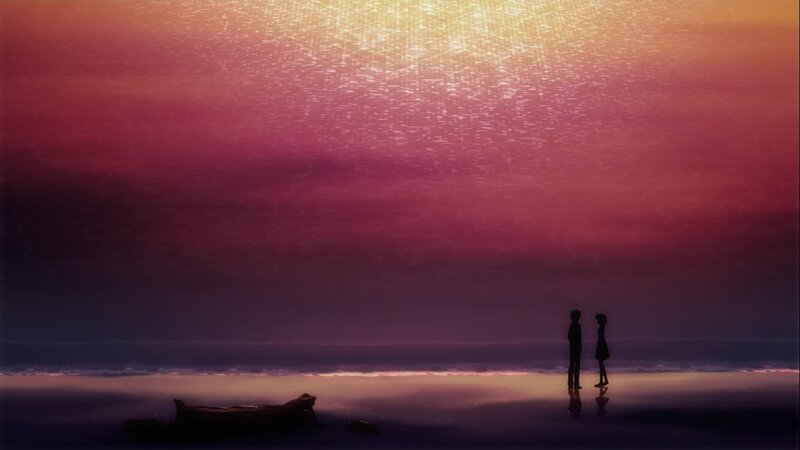 Two Silhouetted Figures — Purple