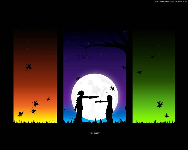 Two Silhouetted Figures