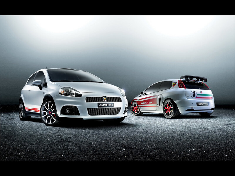 Two Silver Abarth Cars — Dramatic