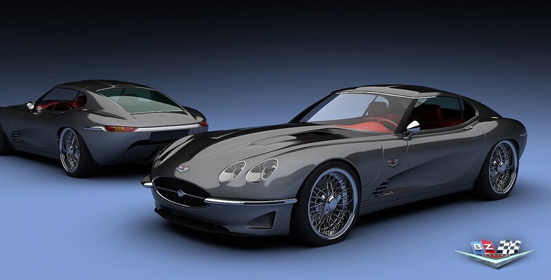 Two silver concept cars