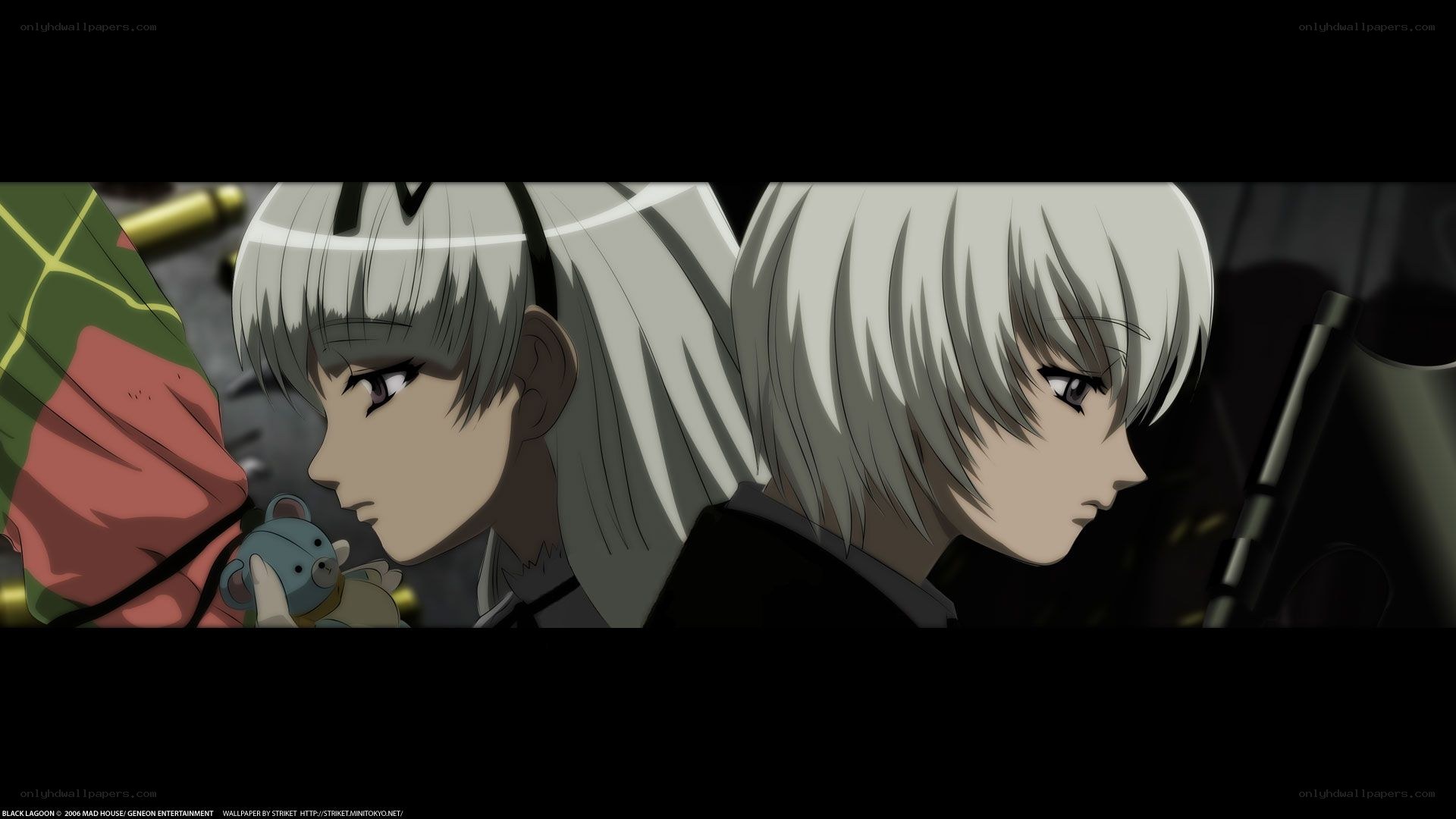 Two silver-haired anime characters