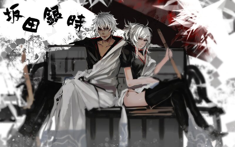 Two Silver-haired Characters — Black, Dramatic