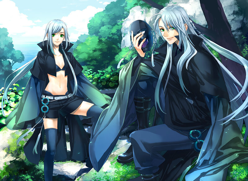 Two Silver-haired Characters