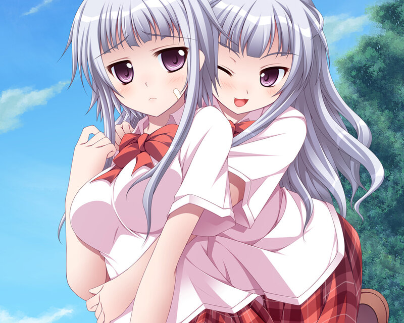 Two Silver-haired Girls — Blue
