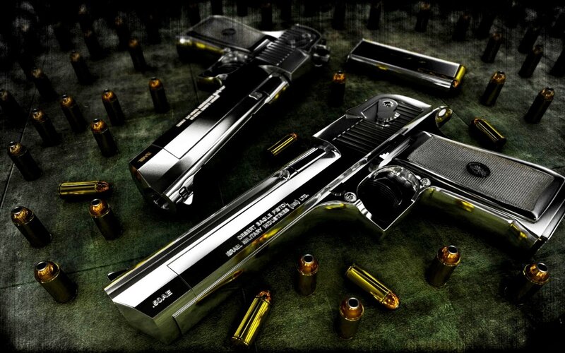 Two Silver Pistols