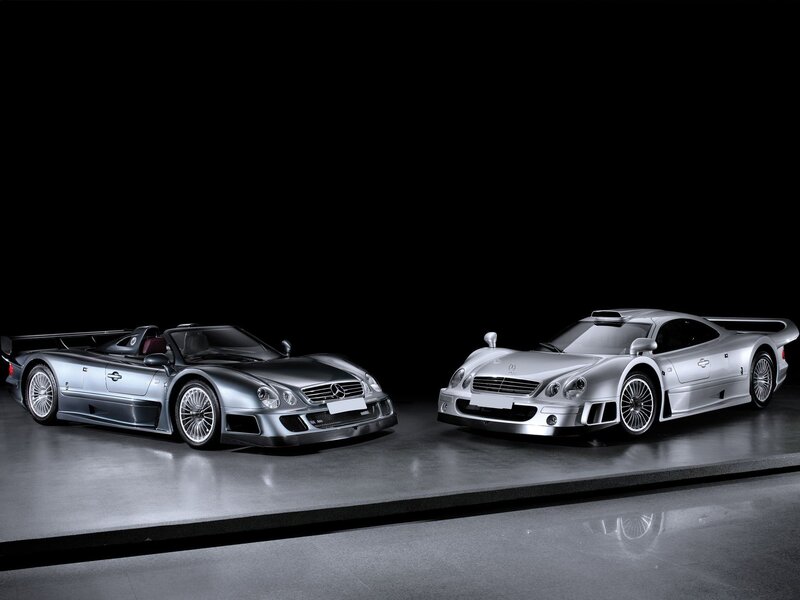 Two Silver Race Cars — Dramatic