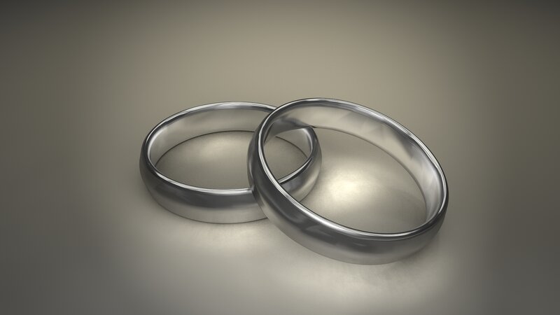 Two Silver Wedding Rings — Neutral
