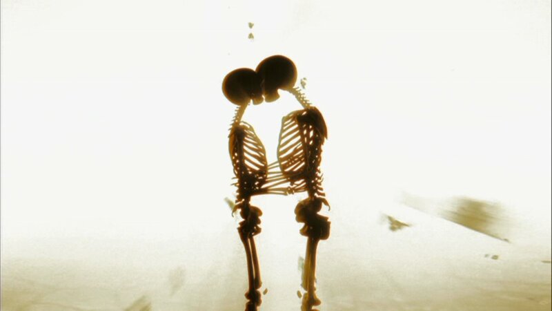 Two Skeletons Kissing