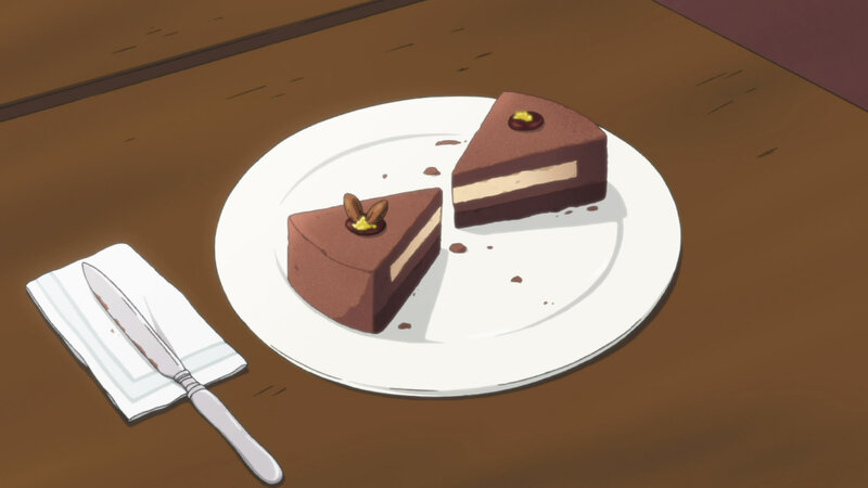 Two Slices of Chocolate Cake