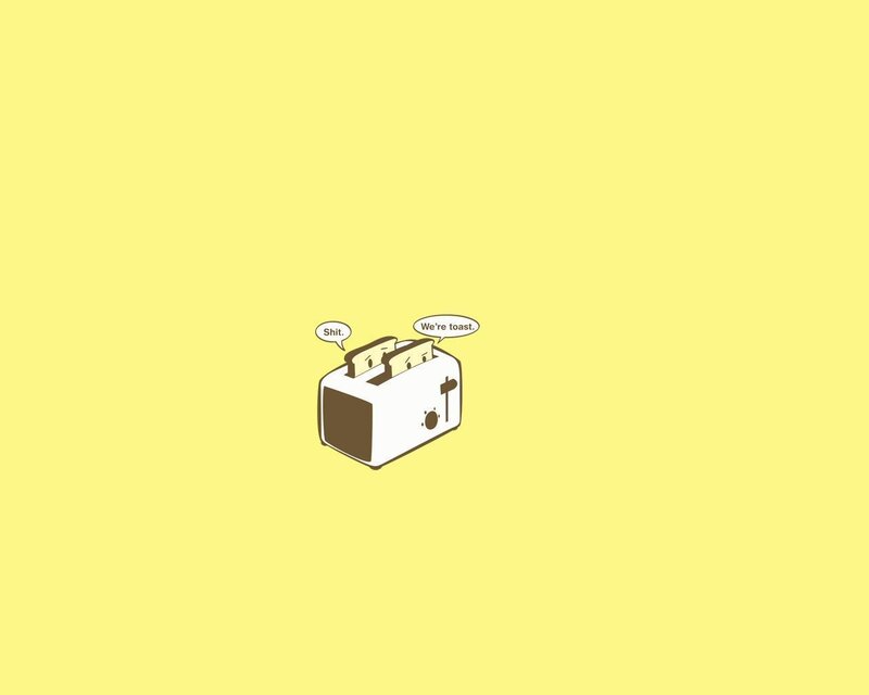 Two Slices of Toast in a Toaster