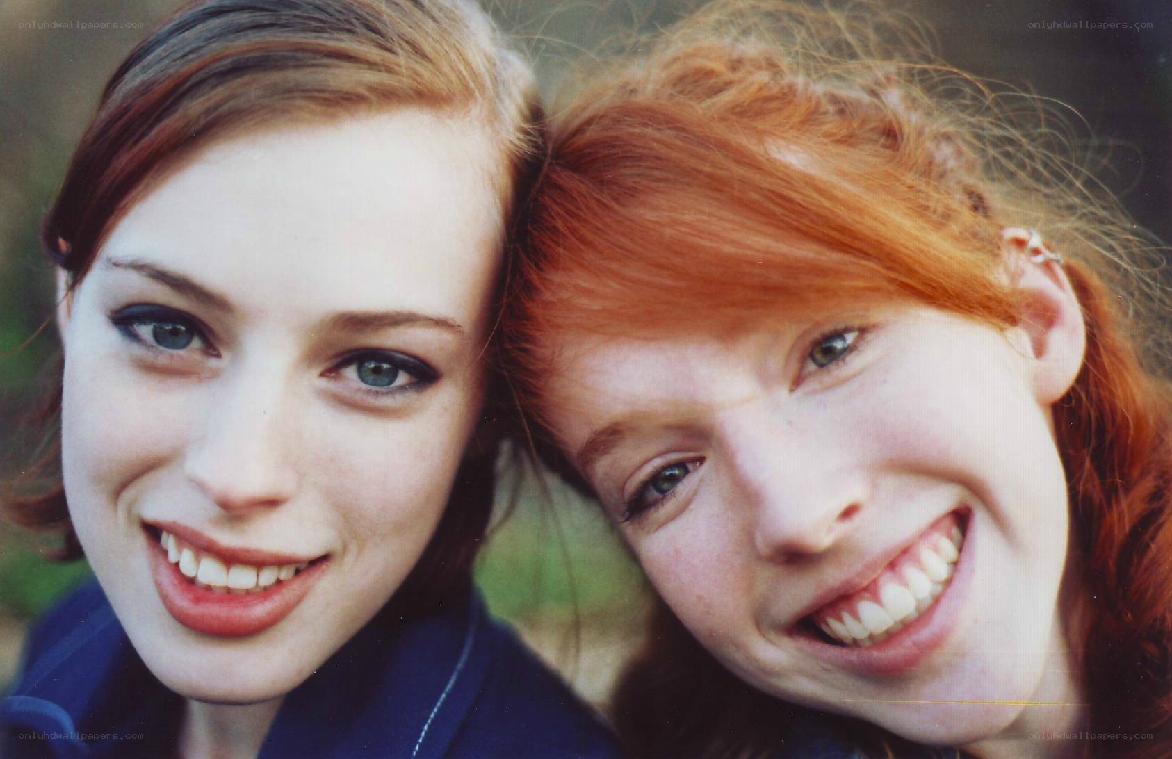 two smiling young women