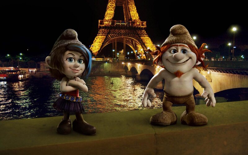 Two Smurfs in Paris
