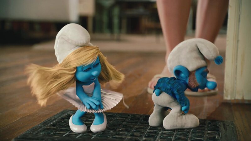 Two Smurfs on Floor