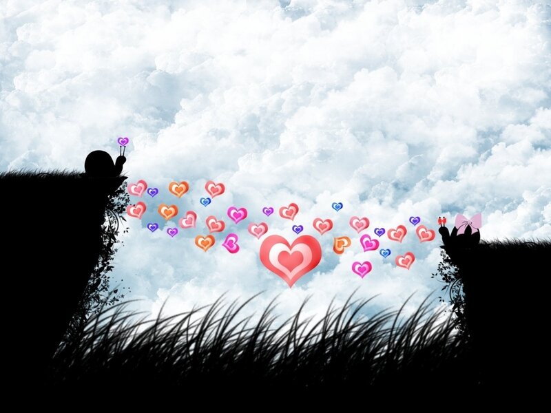 Two Snails with Hearts