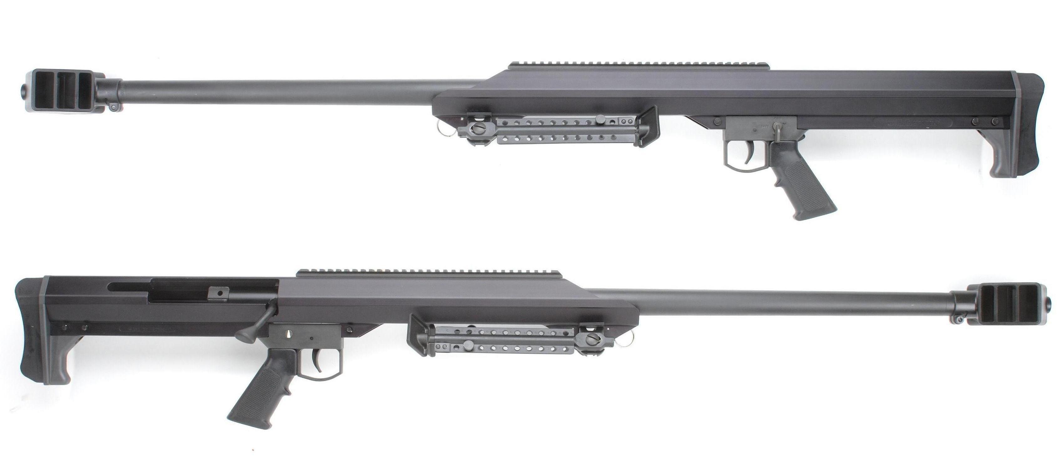 two sniper rifles