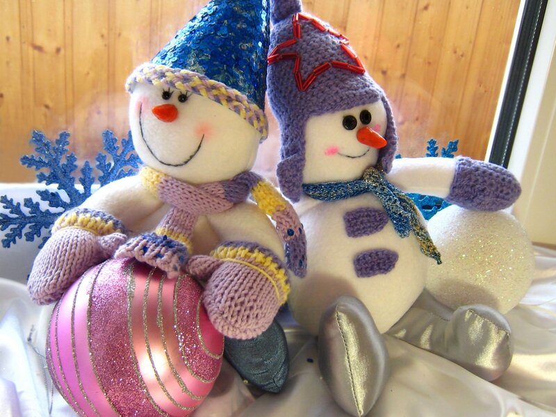Two Snowman Dolls