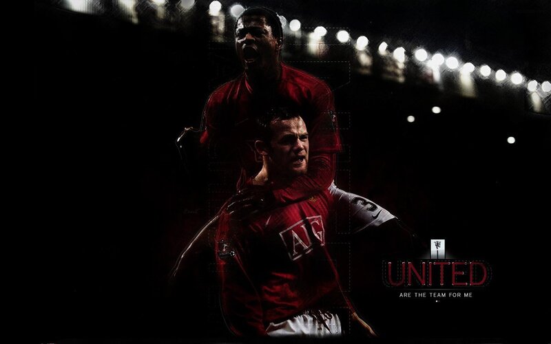 Two Soccer Players Celebrating — Black, Dramatic, Night, Photograph