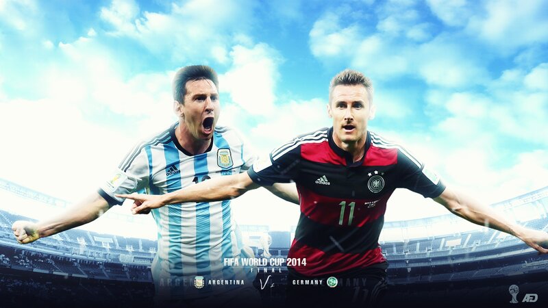 Two Soccer Players Celebrating — Blue, Dramatic, Afternoon