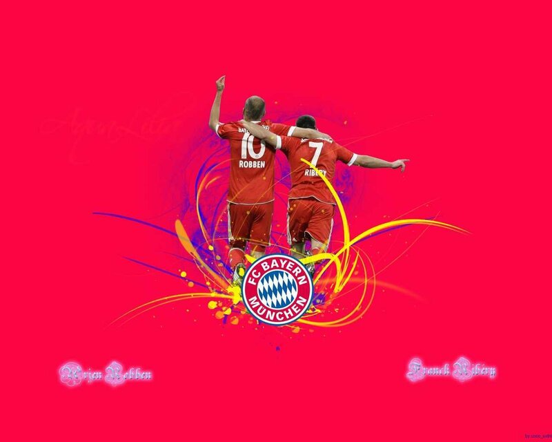 Two Soccer Players Celebrating — Red