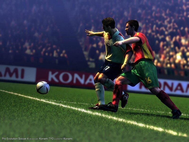Two Soccer Players on Field — Green