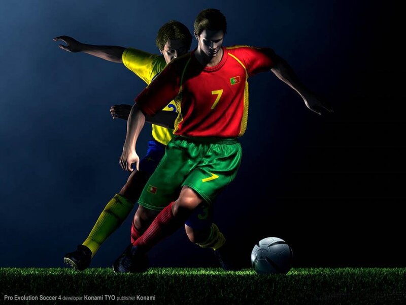Two Soccer Players — Red