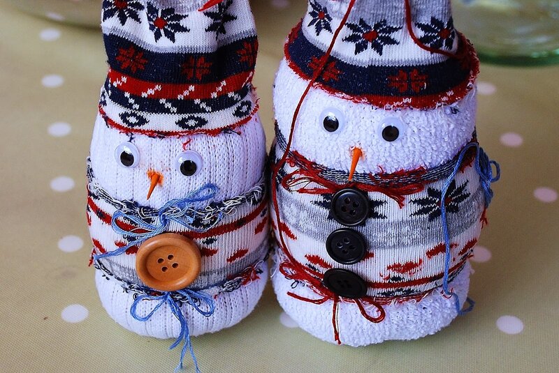Two Sock Snowmen