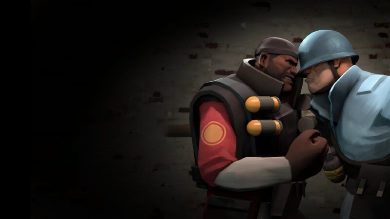 Two Soldiers Facing Off — Gray