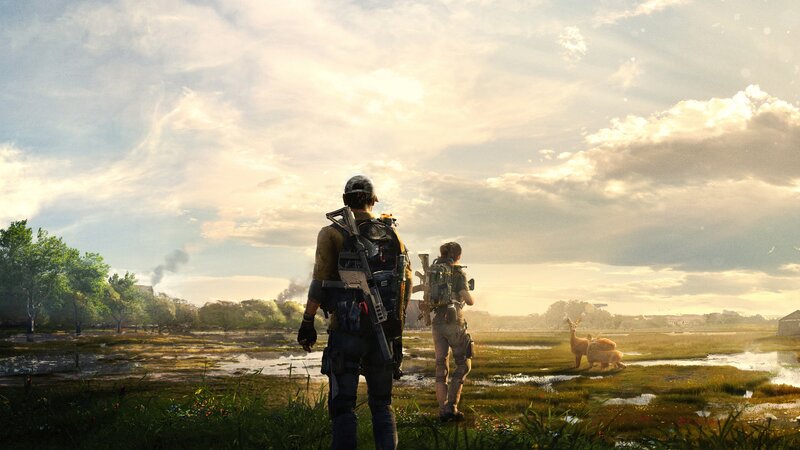 Two Soldiers in a Field