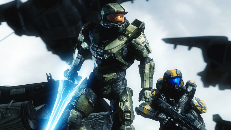 Two Soldiers in Armor — Green, Dramatic