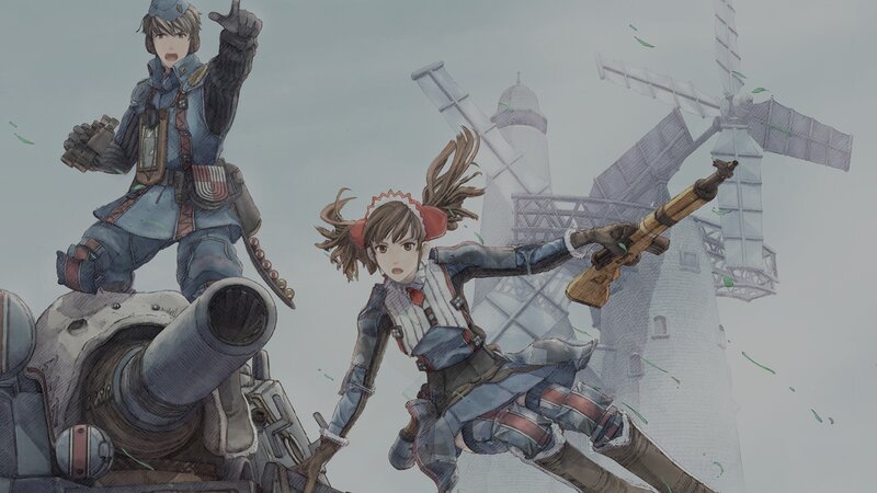 Two Soldiers in Combat — Gray, Dramatic