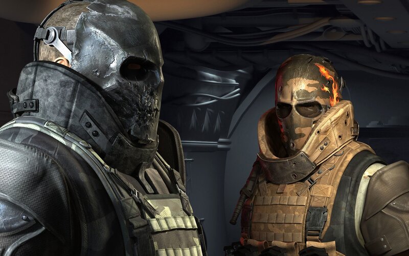 Two Soldiers in Helmets — Gray