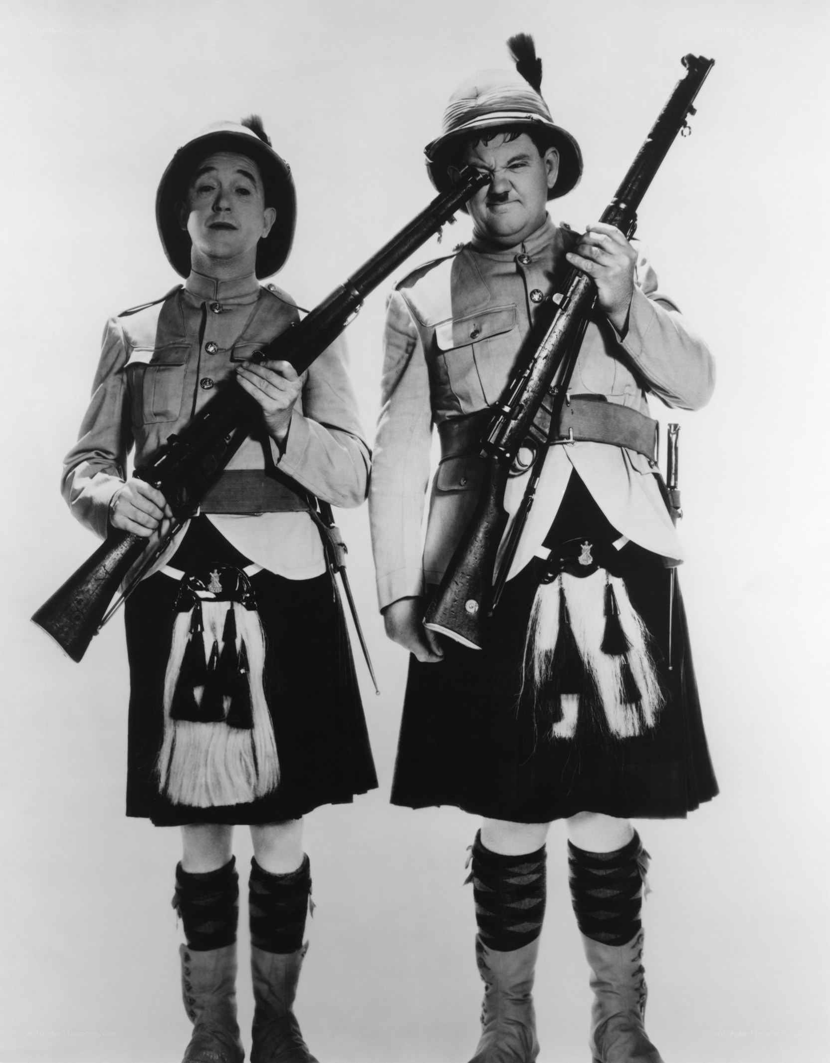 Two soldiers in kilts