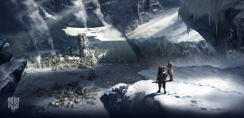 Two Soldiers in Snow — White, Dramatic