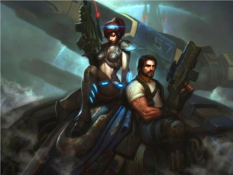 Two Soldiers on Vehicle