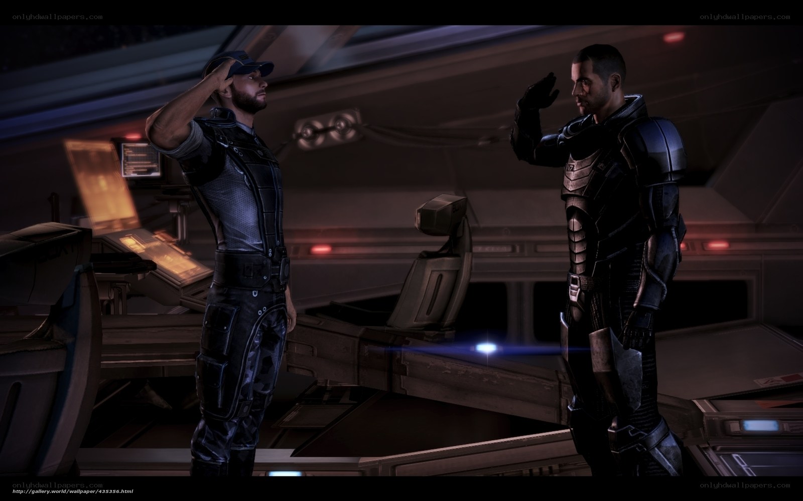 two soldiers saluting each other