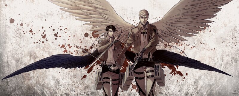 Two Soldiers with Wings