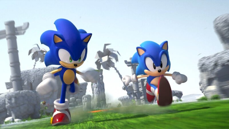 Two Sonic the Hedgehog Characters — Blue, Active, Afternoon