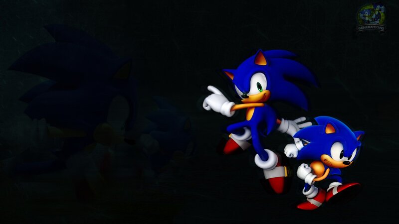Two Sonic the Hedgehog Characters — Blue, Dramatic