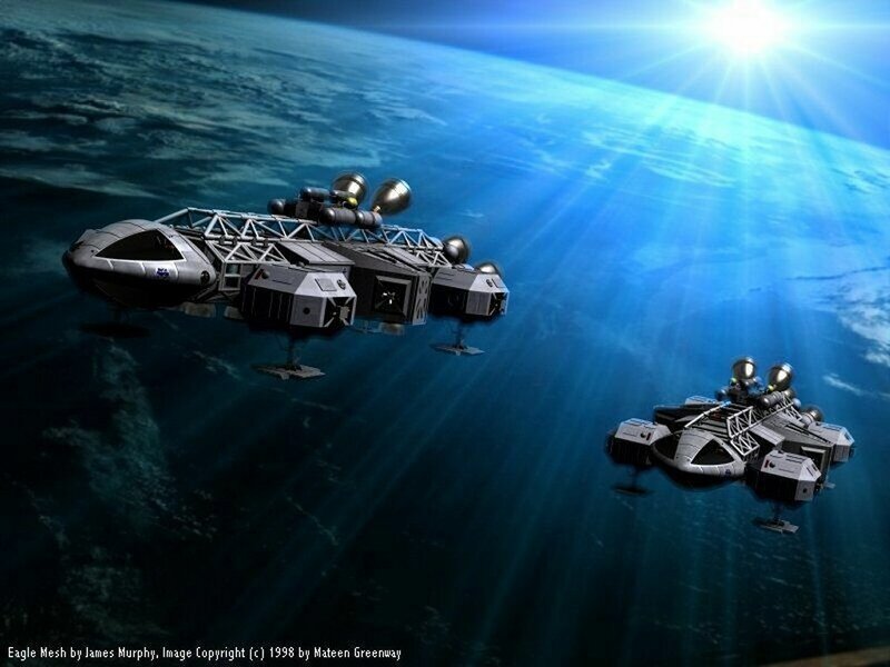 Two Spacecraft Underwater
