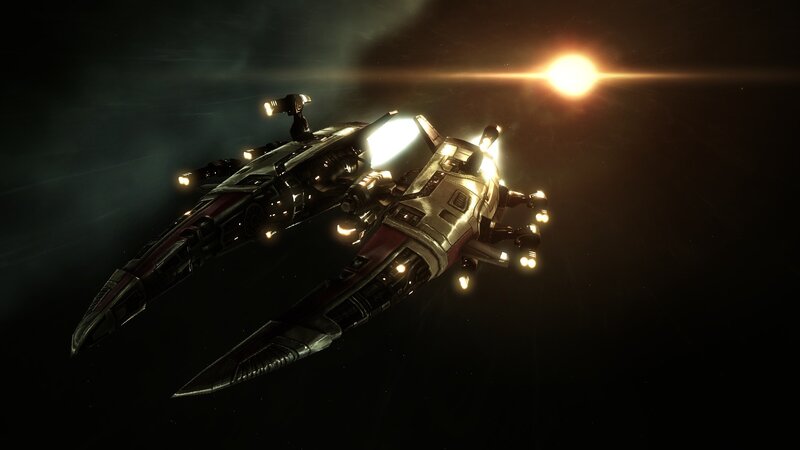 Two Spaceships in Space — Black