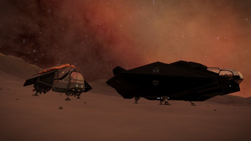 Two Spaceships on a Planet