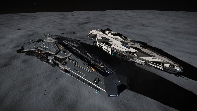 Two Spaceships on Moon Surface