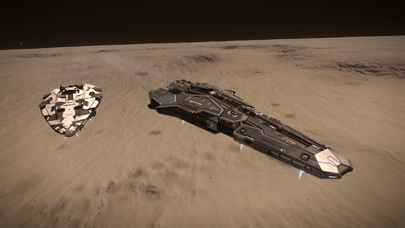 Two Spaceships over a Planet